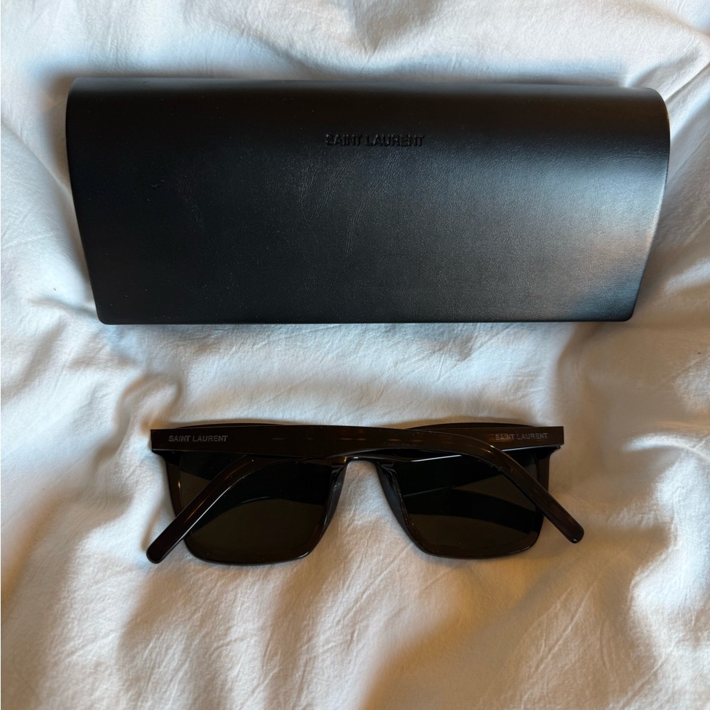 Men’s Saint Laurent Havana Sunglasses w Grey Lenses - Picture 3 of 4